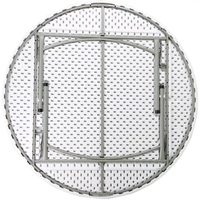 Vente en gros de table pliante ronde intérieure extérieure en HDPE de 2m de long tables de jardin portables et pliables pour les fêtes et les événements