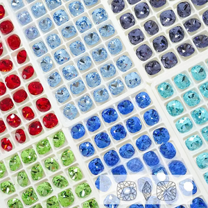 Venta al por mayor de accesorios de joyería DIY de alta gama con diamantes cuadrados redondeados K9 y diamantes de base puntiaguda, directamente del fabricante. - Product Image 2