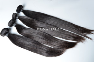Extensions de <span class=keywords><strong>cheveux</strong></span> ondulés de qualité 18A # Extensions de <span class=keywords><strong>cheveux</strong></span> humains vierges 1B Noir Naturel, mèches brutes alignées avec la cuticule, provenant d'un seul donneur - Product Image 3