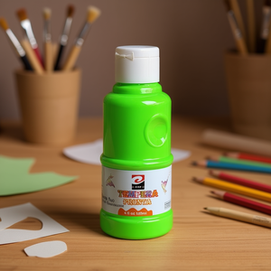 Pintura al agua moderna, verde fluorescente, TEPERAS VERDE FLUORESCENTE, materiales de plástico para manualidades - Product Image 3