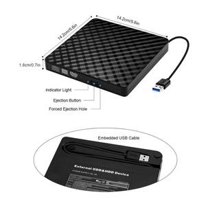 USB Slim External CD/DVD ổ đĩa Ổ đĩa quang cho máy tính xách tay máy tính máy tính để bàn máy tính-cd/<span class=keywords><strong>VCD</strong></span>/DVD <span class=keywords><strong>Player</strong></span> - Product Image 4