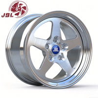 Nouvelles jantes monobloc forgées de 16 à 24 pouces, 25 mm, argent brossé, 5 branches, 5x112/114.3, en alliage d'aluminium pour tuning de berlines sportives JDM