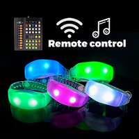 Bracelets LED lumineux personnalisés Sincen pour événements, avec télécommande, minuterie, clignotants pour concerts, programmables DMX, 4 logos personnalisés