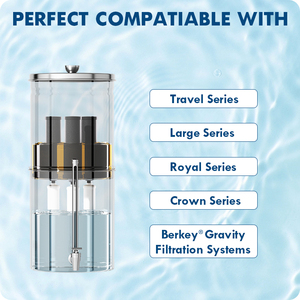 2.25 gallon trọng lực lớn bằng thép không gỉ Countertop Hệ thống lọc nước với berkey BB9-2 và PF-2 Bộ lọc Combo Gói Bộ 1 - Product Image 5