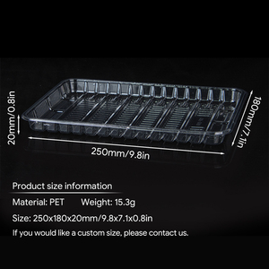 Barquette en PET transparente de qualité alimentaire, jetable, scellée, thermoformée sous vide pour supermarché, produits frais, fruits et légumes - Product Image 2