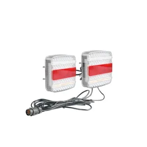 12V 24V hình chữ nhật Xe Tải xe trailer thuyền Caravan LED kết hợp đuôi ánh sáng với phản xạ/dừng/đuôi/Đèn báo - Product Image 3