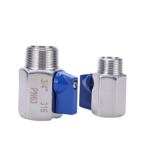 Mini válvula de bola de acero inoxidable de 1/2 ", índice sanitario, válvula de bola Manual de diámetro completo, Mini válvula de bola de acero inoxidable 304 316L 1/4 - Product Image 2