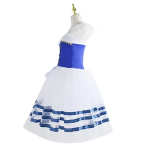 LILACDANCE JM646 Vestido <span class=keywords><strong>de</strong></span> Ballet Profesional Romántico con Tutú Largo <span class=keywords><strong>de</strong></span> Tul para Niñas, <span class=keywords><strong>Disfraz</strong></span> <span class=keywords><strong>de</strong></span> Bailarina con Estampado Luminoso - Product Image 3