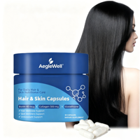 Complément alimentaire WELLBODY Hair Skin Beauty Capsules, biotine, collagène, peptides, complexe de glutathion, hydratation de la peau, capsules éclaircissantes pour la peau