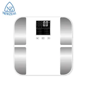 New Tempered Glass Large LCD Display Personal Digital Measuring Water Bathroom Body Fat Weighing Scale