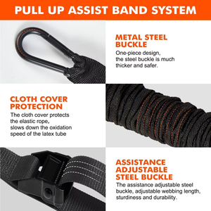 Bandes d'assistance élastiques robustes pour tractions, cordes multi-résistance pour barre simple, équipement de fitness à domicile pour hommes - Product Image 3