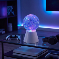 Lámpara LED de Bola de Cristal con Brillo Ambiental, Luz Nocturna RGB que Cambia de Color para Decoración de Escritorio o Sala de Juegos