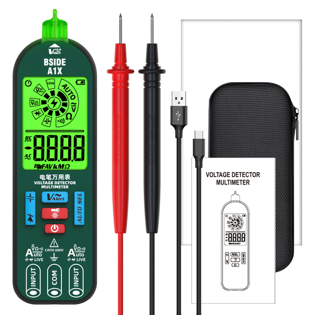 Fully Automatic Anti-Burn Intelligent  Live Wire Detector AC/DC Voltage Tester Digital Multimeter  A1X Update Version