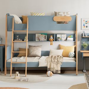 <span class=keywords><strong>Lit</strong></span> Superposé Enfant Moderne pour Tout-Petits, <span class=keywords><strong>Lit</strong></span> Gain de Place en Bois Double avec Escaliers - Product Image 4