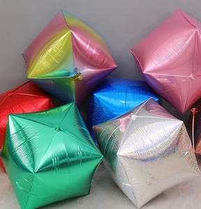 Laser carré Cube forme 4D ballons en aluminium paillettes en forme <span class=keywords><strong>de</strong></span> <span class=keywords><strong>diamant</strong></span> ballons décor <span class=keywords><strong>de</strong></span> mariage anniversaire fête - Product Image 5