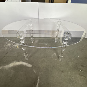Feestartikelen Helder Acryl Rond Bruiloft Banket Rond Acryl Top Moderne Tafel Eettafel - Product Image 6
