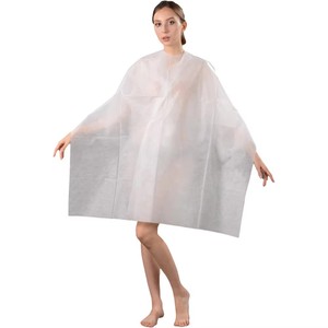 Cape <span class=keywords><strong>de</strong></span> <span class=keywords><strong>coiffure</strong></span> jetable transparente et imperméable pour salon, tablier <span class=keywords><strong>de</strong></span> <span class=keywords><strong>coiffure</strong></span> non tissé - Product Image 1