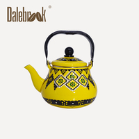 Bouilloire à thé émaillée de style arabe, pot émaillé en forme de poire anti-fuite, bouilloire à thé