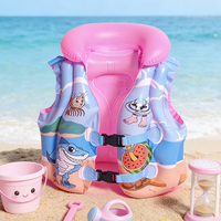 Gilet de natation gonflable pour enfants Joyee, nouveau design, imprimé requin de dessin animé, gilet de sauvetage portable pour enfants pour les jeux aquatiques estivaux