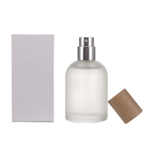 Nuevo Envase de Perfume en Spray Cilíndrico Minimalista y Elegante de Vidrio con Tapa de Madera - Product Image 2