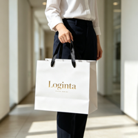 Sac en papier d'emballage pour bijoux de luxe en carton de qualité supérieure avec logo imprimé personnalisé