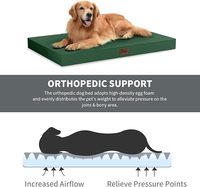 Lit orthopédique lavable pour chien, en tissu Oxford imperméable, avec mousse alvéolée, matelas pour animaux de compagnie pour grands chiens, vente en gros, design personnalisé