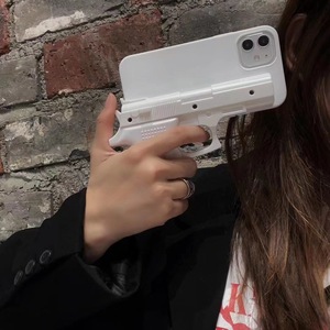 Hot bán 3D vui sáng tạo súng hình dạng tai nghe trường hợp đối với iPhone 16 Pro Max 15 14 13 12 sáng tạo Pistol thiết kế bìa trường hợp - Product Image 4