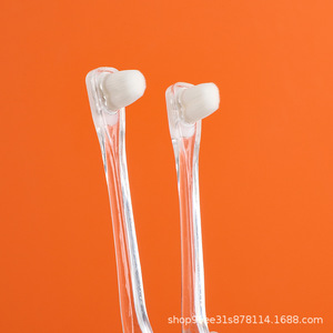 Transparent Pet Toothbrush Small Head For Cat Oral Care Manual Brush PETG Material - Product Image 1