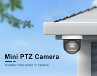Kamera Dome Mini Warna-warni 5MP Jaringan POE dengan Zoom Optik PTZ 4x dan Audio 2 Arah untuk Keamanan Rumah
