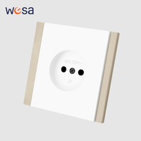Enchufe de Pared WESA 16A, 1 Tomacorriente, Diseño Moderno y Lujoso, Enchufe Europeo