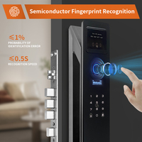 Caméra Wifi Tuya avec empreinte digitale, serrure de porte à mortaise Wifi, serrure de porte avec reconnaissance faciale, déverrouillage par montre intelligente et iPhone