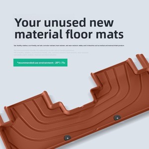 Tapetes de Piso Semiabiertos de TPE en Negro y Naranja, Forro para Maletero, Específicos para Vehículos Li L6 PRO/MAX 2024-2026 - Product Image 4