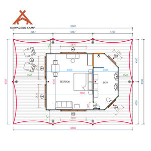 Tente <span class=keywords><strong>de</strong></span> <span class=keywords><strong>safari</strong></span> <span class=keywords><strong>de</strong></span> luxe à double couche Kawagebo Kamp, imperméable, pour toutes les saisons, pour hôtel <span class=keywords><strong>de</strong></span> villégiature en plein air - Product Image 6