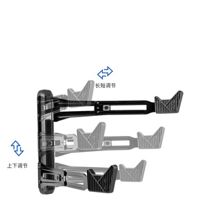 Support mural pour vélo CG, compatible avec les modèles de vélos de montagne et de route, crochet en caoutchouc multi-modèles, capacité de charge de 40 kg, support réglable - Product Image 2