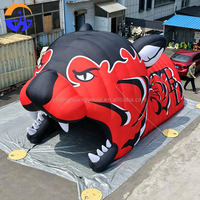 Tente tunnel gonflable géante personnalisée en forme de tigre, en tissu Oxford, avec souffleur, durable, installation facile, alimentation secteur, pour publicité