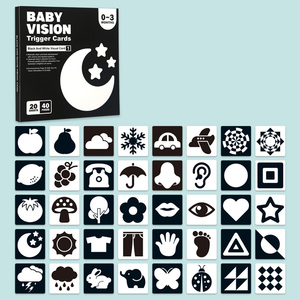 Baby Leren Visiekaarten Educatieve Kinderen Visuele Stimulatie Kaarten Op Maat Gedrukte Flash-Kaarten Intelligentie Speelgoed - Product Image 1