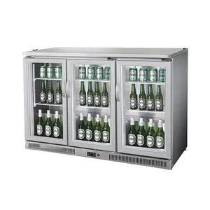 2 balanço de vidro porta traseira barra refrigerador comercial geladeira sob barra refrigerador