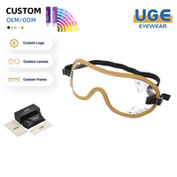 Professional Windproof Sports Goggles Horse Racing Skydiving Adjustable Fit Transparent UV400 Lens Durable Sports Goggles
