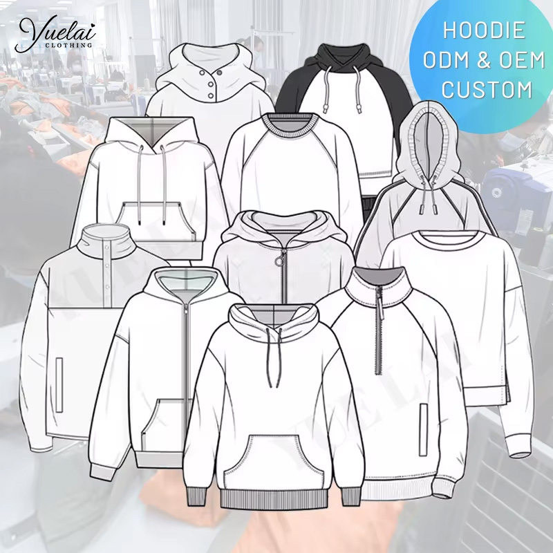 High Quality Apparel Design Services Clothing Vendors Factory Luxury Manufacturers Custom Boutiques Clothes Casual Men Hoodies
