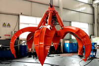 Grappin hydraulique fixe pour excavatrice, type « écorce d'orange », pour le chargement de déchets domestiques, de ferraille et de déchets d'acier