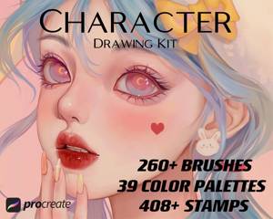 ชุดอุปกรณ์วาดภาพตัวละครอนิเมะ OEM Odm Procreate 260 แปรง พาเลท แปรงปั๊มลาย สำหรับงานศิลปะภาพเหมือนการ์ตูนอนิเมะ - Product Image 1