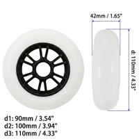 Roues de patinage à roulettes de vitesse Jingying 2026 super durables, personnalisables, couleur imprimée, rebond élevé 88A, pour patins de course