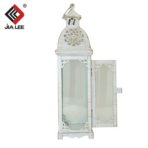 Antiguo marroquí cubierta <span class=keywords><strong>de</strong></span> metal decorativos faroles <span class=keywords><strong>de</strong></span> acero blanco boda <span class=keywords><strong>vela</strong></span> linterna - Product Image 3