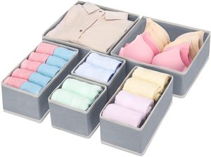 Bra Socks Underwear Square Drawer Organizer Eco-Friendly Durable Modern Foldable 10-20L Capacity <b>Clothes</b> Socks Divider Non-woven - Product Image 2
