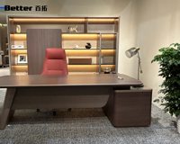 Muebles de Oficina, Escritorio Ejecutivo, Simple, Moderno y Elegante, Escritorio Administrativo en Forma de L para Gerente General