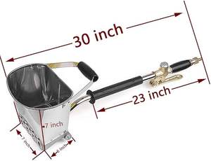 Pulvérisateur portatif à alimentation par gravité à haute pression d'acier inoxydable pour le réservoir 3.<span class=keywords><strong>5L</strong></span> personnalisable d'OEM de stuc de plâtre de mur en béton - Product Image 2