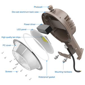50W LED Outdoor barn Wall Light 5000K Daylight Aluminum IP65 Waterproof Dusk to Dawn 5-Year Warranty 50000Hrs Lifespan - Product Image 3