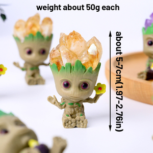 Statuetta di <span class=keywords><strong>Groot</strong></span> in Cristallo di Ametista di Alta Qualità per Regalo, Vendita all'Ingrosso - Product Image 2