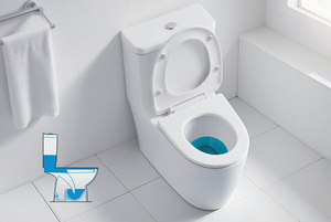 <span class=keywords><strong>Inodoro</strong></span> moderno de cerámica blanca de doble descarga, artículos sanitarios brillantes para hoteles, baños, precio directo de fábrica, P-Trap - Product Image 3