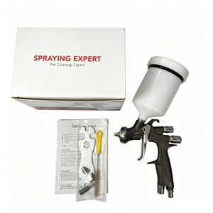 Pistolet à air comprimé WS500 LVLP 600 ml en aluminium, buse de 1,3 mm, alimentation par gravité, aérographe, outil pneumatique, pulvérisateur de <span class=keywords><strong>vernis</strong></span> et de peinture - Product Image 2